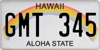 HI license plate GMT345