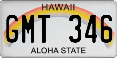 HI license plate GMT346