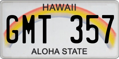 HI license plate GMT357
