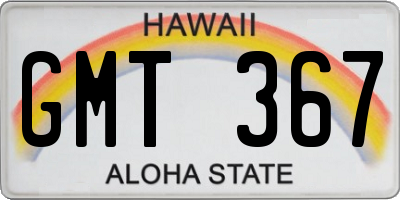 HI license plate GMT367