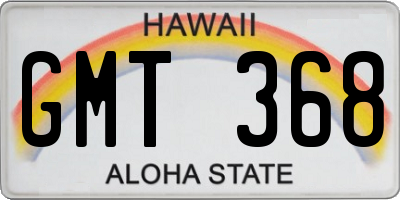 HI license plate GMT368