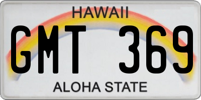HI license plate GMT369