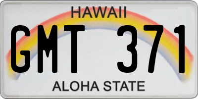 HI license plate GMT371