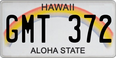 HI license plate GMT372