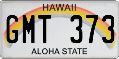 HI license plate GMT373