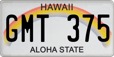 HI license plate GMT375