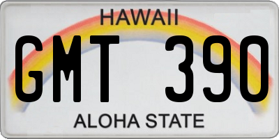 HI license plate GMT390