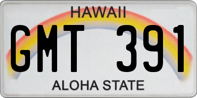 HI license plate GMT391