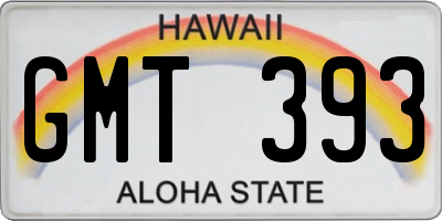 HI license plate GMT393
