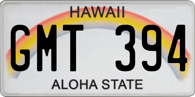 HI license plate GMT394