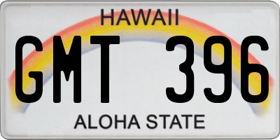 HI license plate GMT396