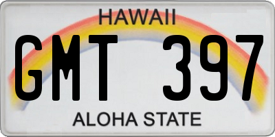 HI license plate GMT397