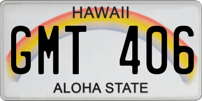 HI license plate GMT406