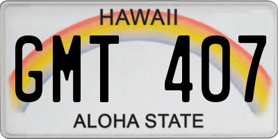 HI license plate GMT407