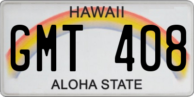 HI license plate GMT408