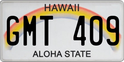 HI license plate GMT409