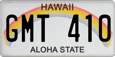 HI license plate GMT410