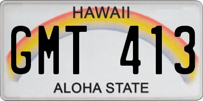 HI license plate GMT413