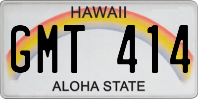 HI license plate GMT414