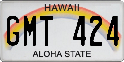 HI license plate GMT424