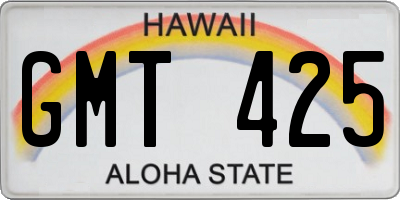 HI license plate GMT425