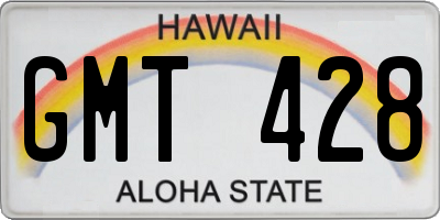 HI license plate GMT428
