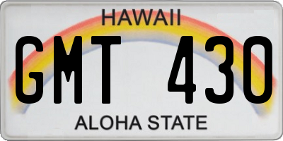 HI license plate GMT430