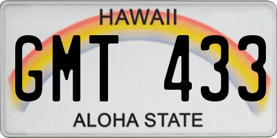 HI license plate GMT433