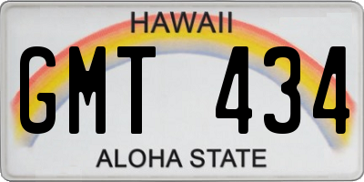 HI license plate GMT434