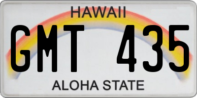 HI license plate GMT435