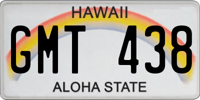HI license plate GMT438