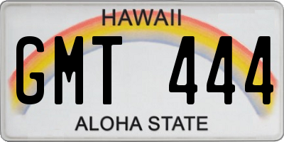 HI license plate GMT444