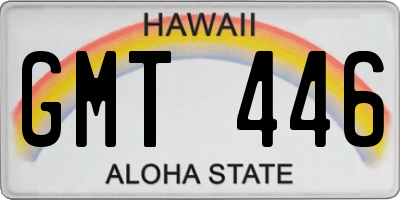 HI license plate GMT446