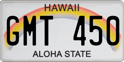 HI license plate GMT450
