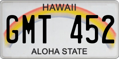 HI license plate GMT452
