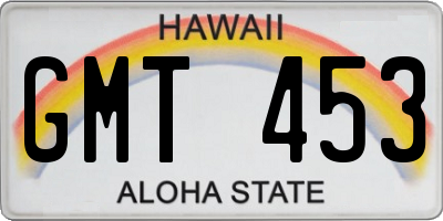 HI license plate GMT453