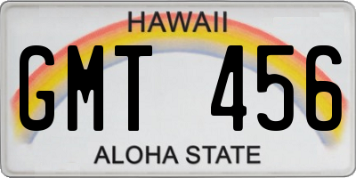 HI license plate GMT456