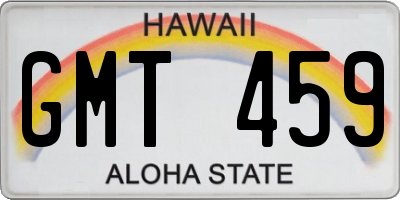 HI license plate GMT459