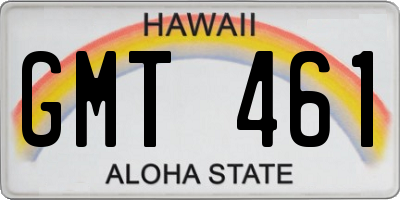 HI license plate GMT461