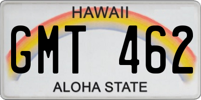 HI license plate GMT462