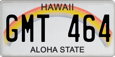 HI license plate GMT464