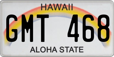 HI license plate GMT468