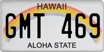 HI license plate GMT469