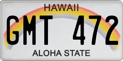 HI license plate GMT472