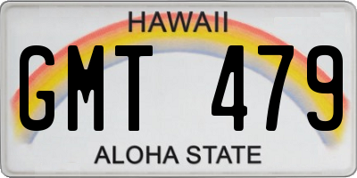 HI license plate GMT479