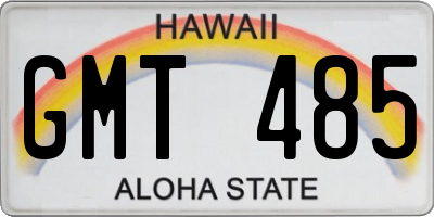 HI license plate GMT485