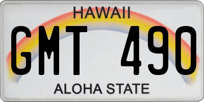 HI license plate GMT490
