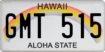 HI license plate GMT515