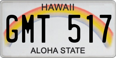 HI license plate GMT517