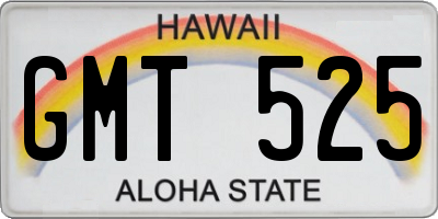 HI license plate GMT525